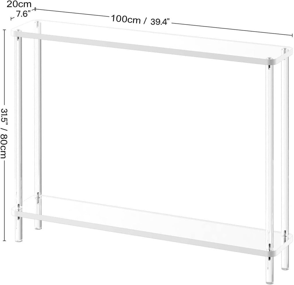 2-Tier Clear Acrylic Console Table