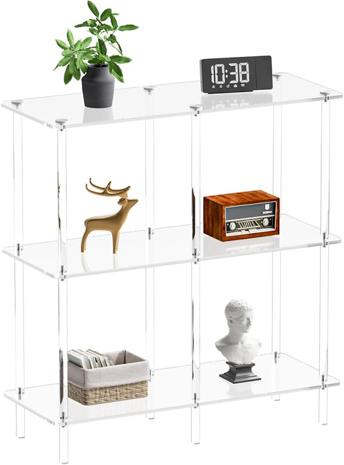 3-Tier Clear Acrylic Entryway Console Table