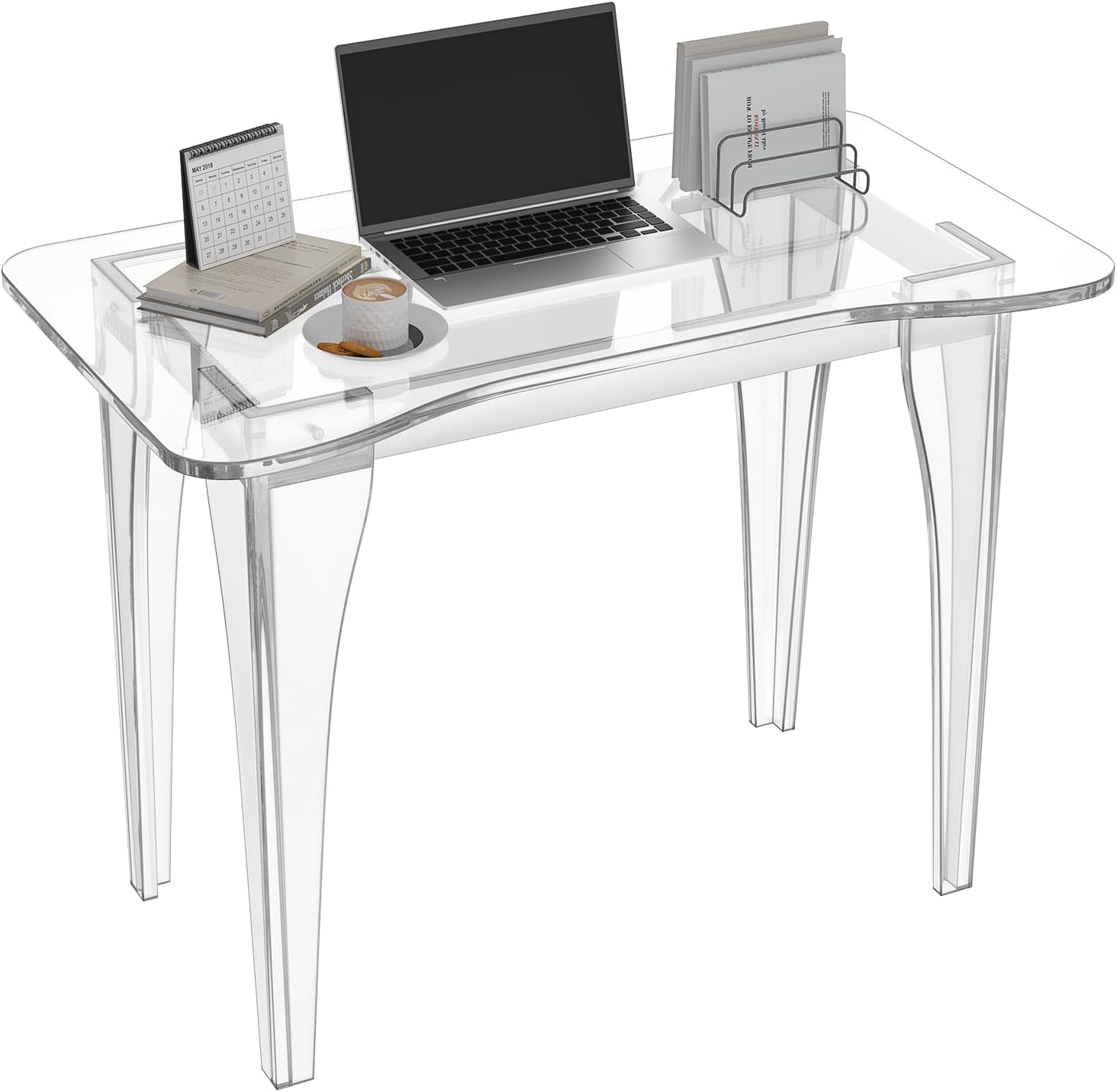 Thickened Clear Acrylic Computer Desk