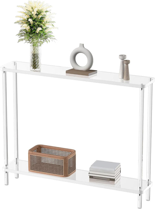 2-Tier Clear Acrylic Console Table