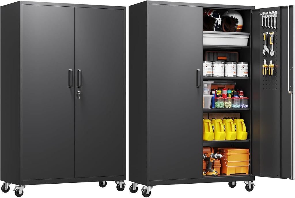 Rolling Lockable Metal Garage Tool Cabinet