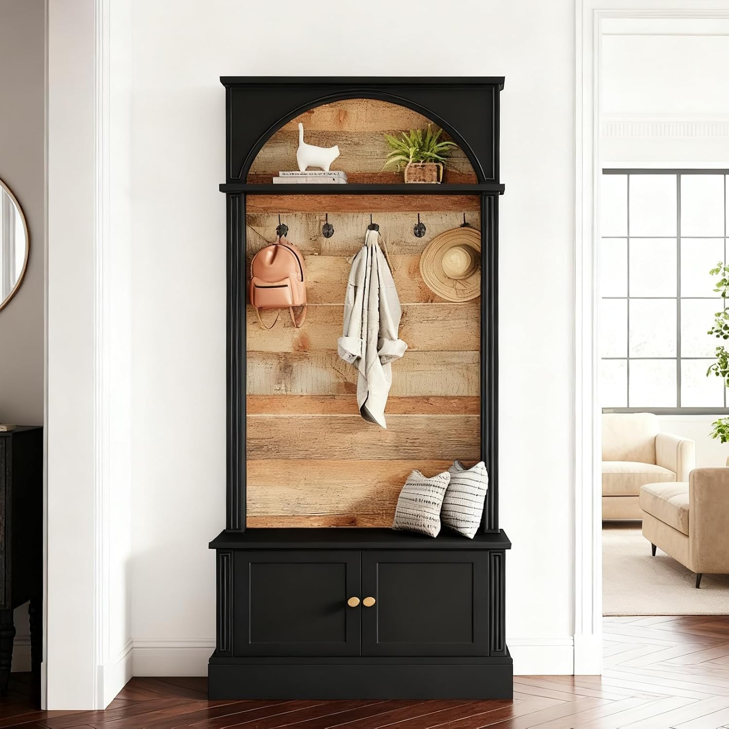 Farmhouse Hall Tree Storage Bench