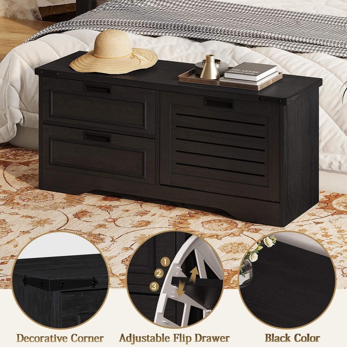 Industrial Wood Shoe Storage Bench