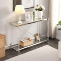 Acrylic Frame Glass Console Table
