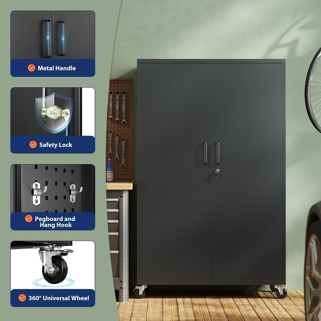 Rolling Lockable Metal Garage Tool Cabinet