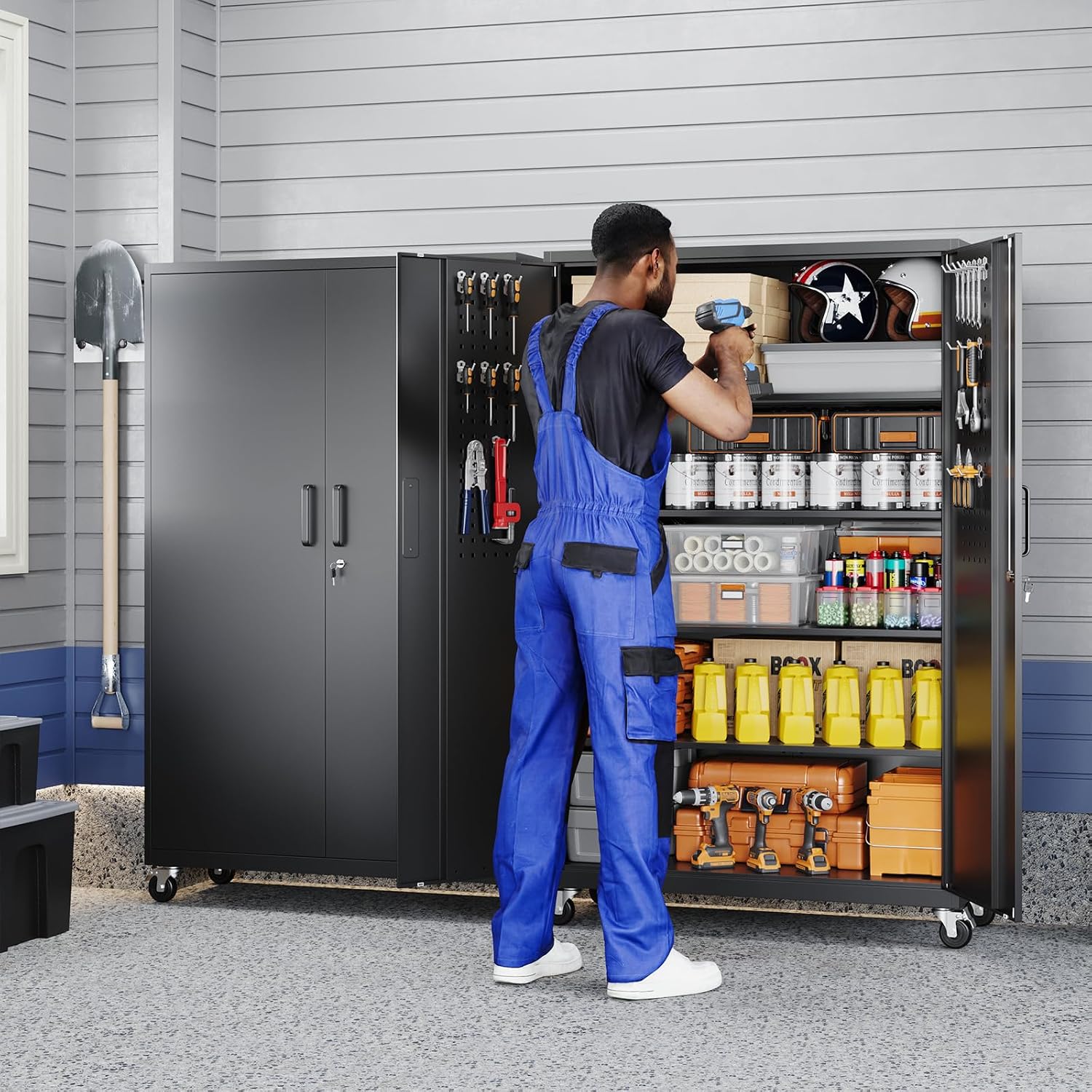 Rolling Lockable Metal Garage Tool Cabinet