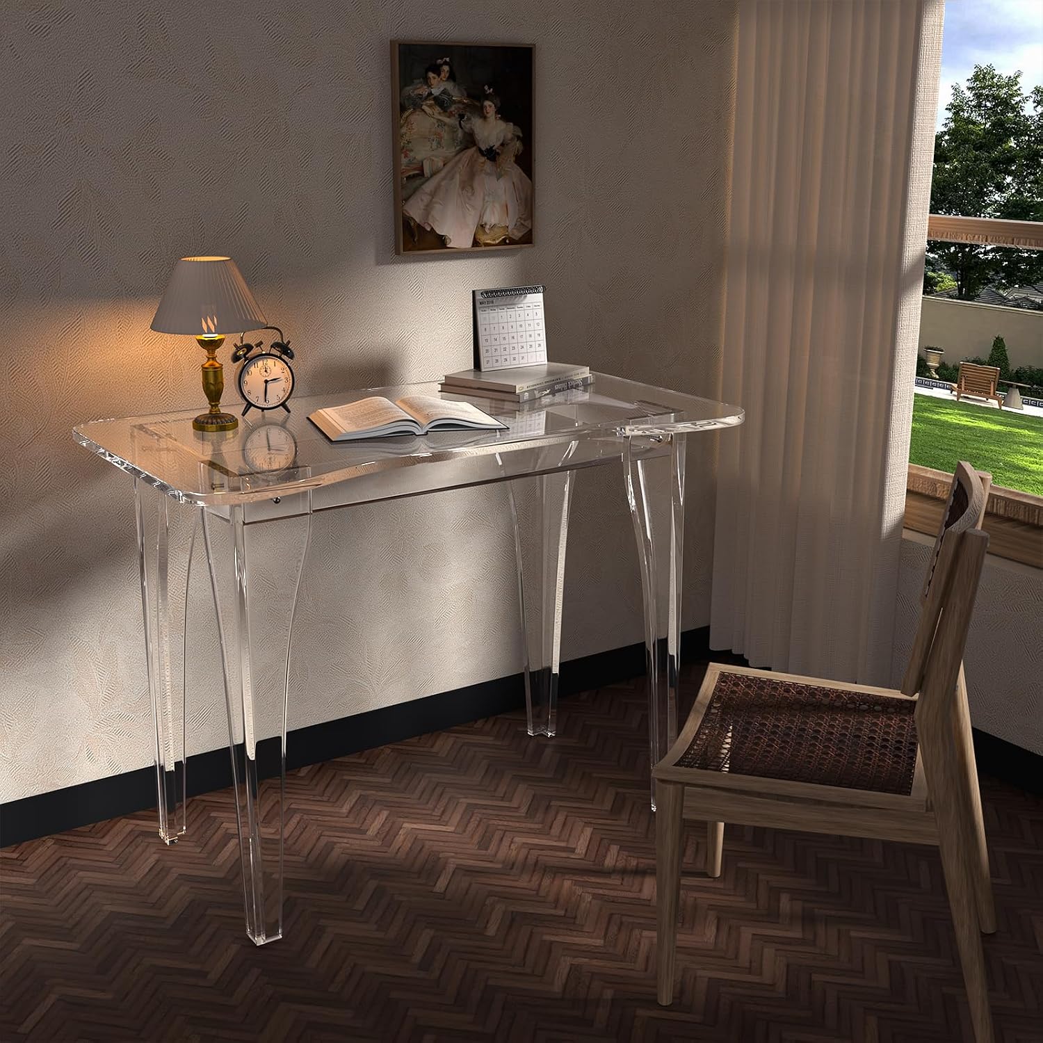Thickened Clear Acrylic Computer Desk