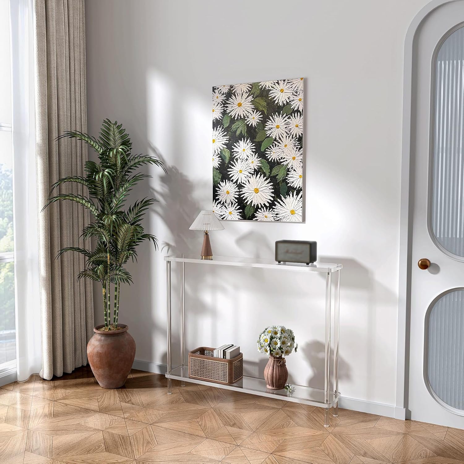 2-Tier Clear Acrylic Console Table