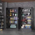 Black Lockable Metal Garage Storage Cabinet