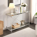 Acrylic Glass Silver Console Table