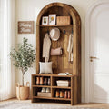 Arched Hall Tree with Shoe Bench